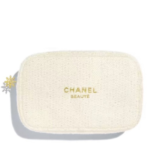 Authentic Chanel Cosmetic Bag White Gold - Picture 3 of 5